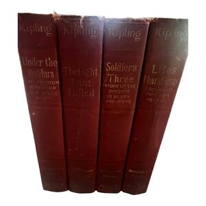 Rudyard Kipling Authoized Edition Review of‎ Reviews 1899 set of 4 Books